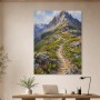 Alpenpfad zwischen Gipfeln als Leinwandbild oder Poster