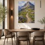 Alpenpfad zwischen Gipfeln als Leinwandbild oder Poster