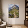 Alpenpfad zwischen Gipfeln als Leinwandbild oder Poster