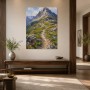 Alpenpfad zwischen Gipfeln als Leinwandbild oder Poster