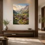 Alpine Dorfidylle zwischen Bergen als Wandbild oder Kunstdruck