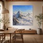 Majestätische Bergwelt als Leinwand oder Poster in klaren Himmelsfarben