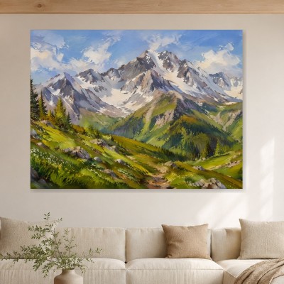 Alpine Berglandschaft als Leinwand oder Poster
