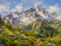 Alpine Berglandschaft als Leinwand oder Poster