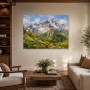 Alpine Berglandschaft als Leinwand oder Poster