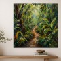 Tropischer Dschungelpfad als Leinwand oder Kunstdruck