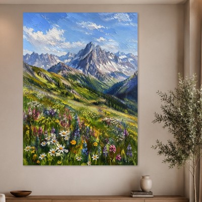 Alpine Blütenlandschaft als Leinwand oder Fine Art Print