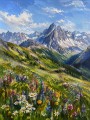 Alpine Blütenlandschaft als Leinwand oder Fine Art Print