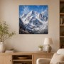Schneebedeckte Berglandschaft als Leinwand oder Fine Art Print