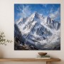 Schneebedeckte Berglandschaft als Leinwand oder Fine Art Print