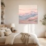 Pastellfarbene Berglandschaft als Wandbild oder Kunstdruck