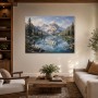Alpine Bergsee als Wandbild oder Leinwand für stilvolle Räume