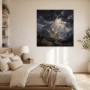 Dramatische Berglandschaft als Leinwand oder Poster mit Lichtdurchbruch