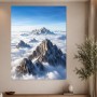 Majestätische Berggipfel im Nebel als Wandbild oder Fine Art Print