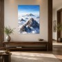 Majestätische Berggipfel im Nebel als Wandbild oder Fine Art Print