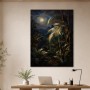Mondlicht im Tropenwald als Leinwand oder Poster