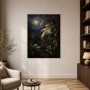 Mondlicht im Tropenwald als Leinwand oder Poster