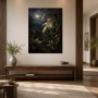 Mondlicht im Tropenwald als Leinwand oder Poster