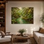 Tropischer Fluss im Dschungel, Leinwand oder Acrylbild
