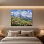 Alpine Blütenlandschaft als Leinwand oder Kunstdruck