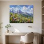 Alpine Blütenlandschaft als Leinwand oder Kunstdruck