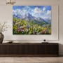 Bergblumen unter weitem Himmel, Leinwand oder Kunstdruck