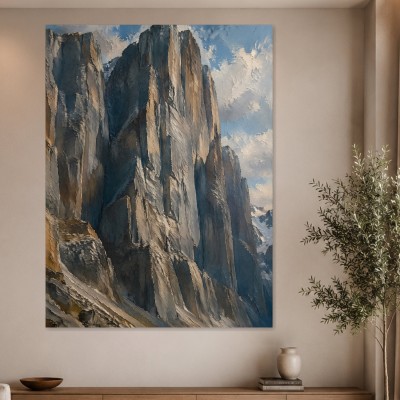 Majestätische Felswand als Leinwandbild oder Poster