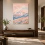 Pastellige Berglandschaft als Wandbild oder Kunstdruck