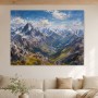 Alpine Berglandschaft als Leinwand oder Poster mit weiter Tiefenwirkung