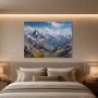 Alpine Berglandschaft als Leinwand oder Poster mit weiter Tiefenwirkung