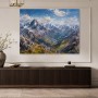 Alpine Berglandschaft als Leinwand oder Poster mit weiter Tiefenwirkung