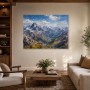 Alpine Berglandschaft als Leinwand oder Poster mit weiter Tiefenwirkung