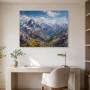 Alpine Berglandschaft als Leinwand oder Poster mit weiter Tiefenwirkung