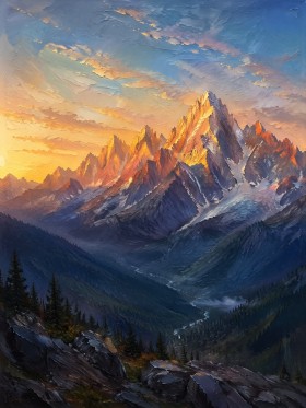 Alpiner Sonnenaufgang als Leinwandbild oder Fine Art Print