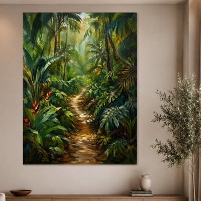 Tropischer Dschungelpfad als Leinwandbild oder Kunstdruck