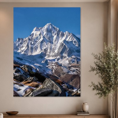 Schneebedeckter Gipfel als Wandbild oder Fine Art Print