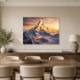 Leinwand oder Poster mit majestätischer Bergspitze und goldenem Licht