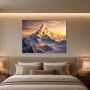 Leinwand oder Poster mit majestätischer Bergspitze und goldenem Licht