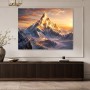 Leinwand oder Poster mit majestätischer Bergspitze und goldenem Licht