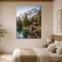 Alpine Hütte am See, Landschafts Kunstdruck oder Leinwandbild