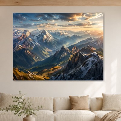 Majestätische Bergwelt als Leinwand oder Fine Art Print