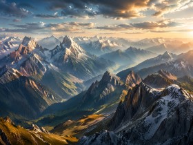 Majestätische Bergwelt als Leinwand oder Fine Art Print