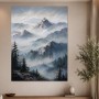 Berglandschaft als Leinwand oder Poster in ruhigen Blautönen