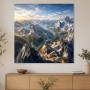 Alpine Gipfelsonne, Panorama als Leinwand oder Poster