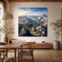 Alpine Gipfelsonne, Panorama als Leinwand oder Poster
