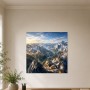 Alpine Gipfelsonne, Panorama als Leinwand oder Poster