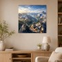 Alpine Gipfelsonne, Panorama als Leinwand oder Poster