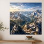 Alpine Gipfelsonne, Panorama als Leinwand oder Poster