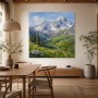 Alpine Berglandschaft als Leinwand oder Kunstdruck