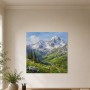 Alpine Berglandschaft als Leinwand oder Kunstdruck